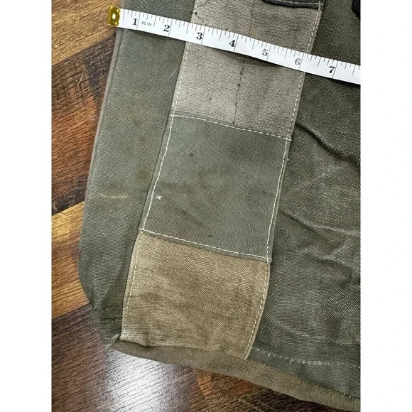 Vintage Addiction Patchwork Tote Canvas & Leather Tote Bag Purse - Picture 8 of 9